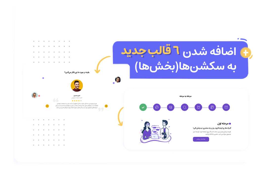 اضافه شدن ۶ قالب جدید به سکشن‌ها