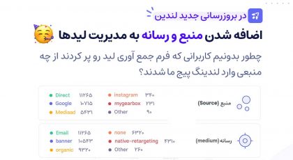 اضافه شدن UTM منبع و رسانه به مدیریت لیدها